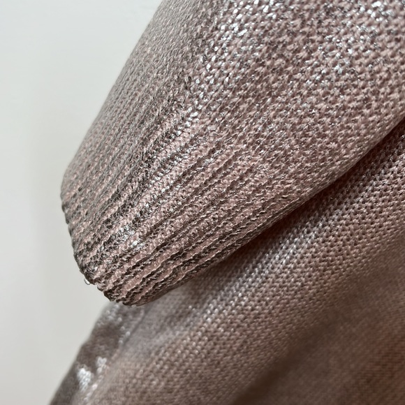 MOHITO | Blush Pink Silver "Paint" Ombre High Low Sweater - Picture 10 of 11